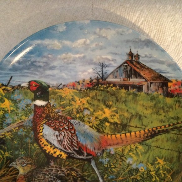 1986 THE PHEASANT Collector Plate Upland Birds of North America Wayne Anderson - Picture 3 of 6